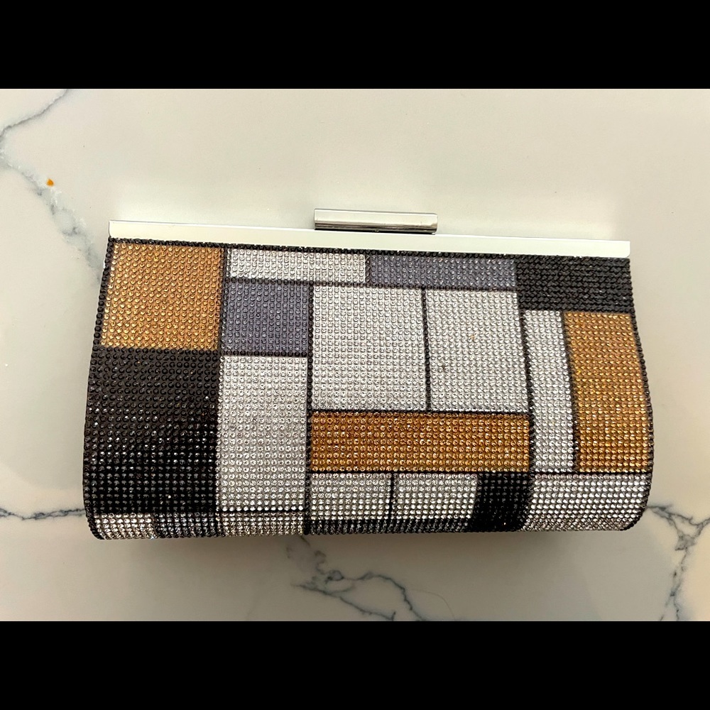 Crystal ClutchGlass Sparkly geometric clutch